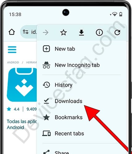 Ouvrir les téléchargements Android
